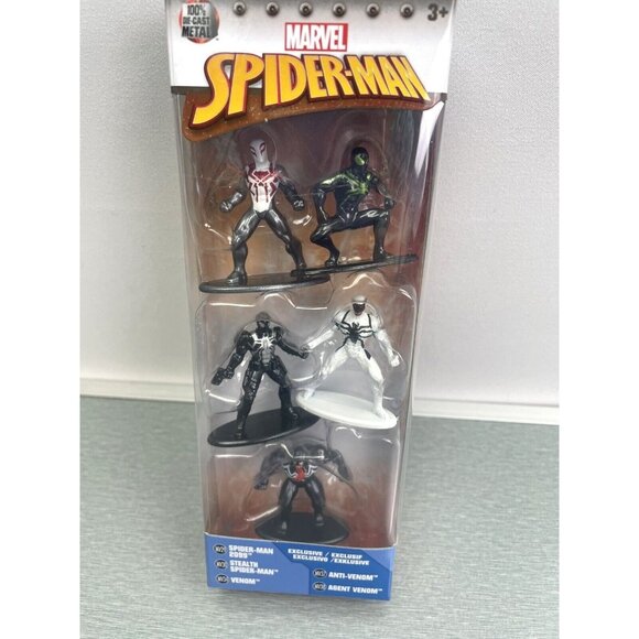 Jada Toys Other - Jada Nano MARVEL Metalfigs Spider-Man 5-Pack Venom,Anti-venom,Spider-man 2099